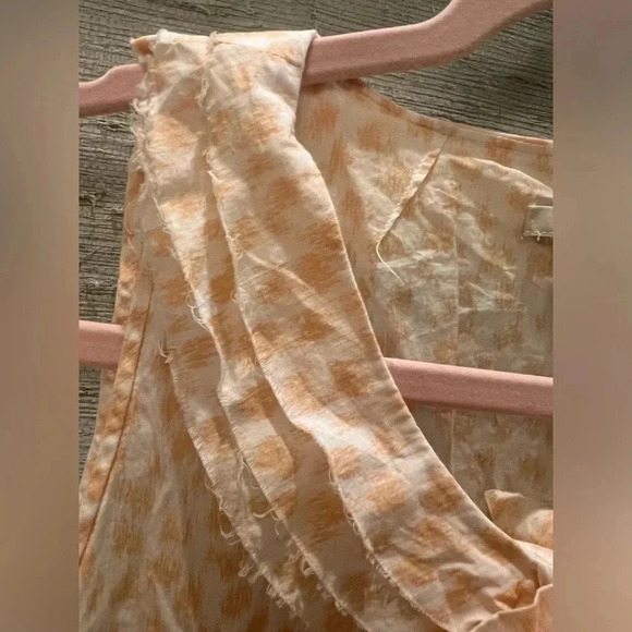 J. Crew sleeveless ruffle animal print tank top peach white 6 leopard print - Picture 6 of 11